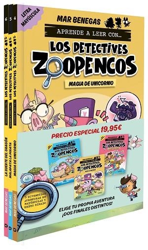 PACK APRENDE A LEER CON... ¡ LOS DETECTIVES ZOOPENCOS ! 4 5 Y 6 EN LETRA MAYÚSCULA | 9788408299226 | BENEGAS, MAR | Llibreria infantil i juvenil